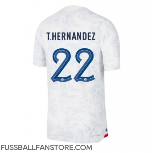 Frankreich Theo Hernandez #22 Replik Auswärtstrikot WM 2022 Kurzarm